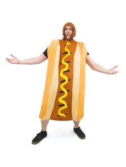 Footlong Hot Dog & Wiener Bun Halloween Costume - Unisex Men Women Sausage Suit