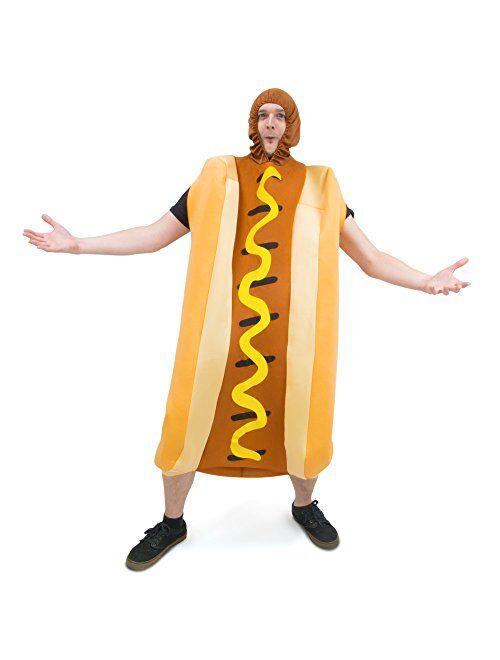 Hauntlook Footlong Hot Dog & Wiener Bun Halloween Costume - Unisex Men Women Sausage Suit