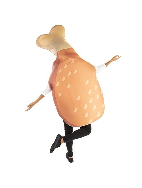 Hauntlook Drumstick Halloween Costume - Funny One-Size Chicken Leg Food Outfit for Adults