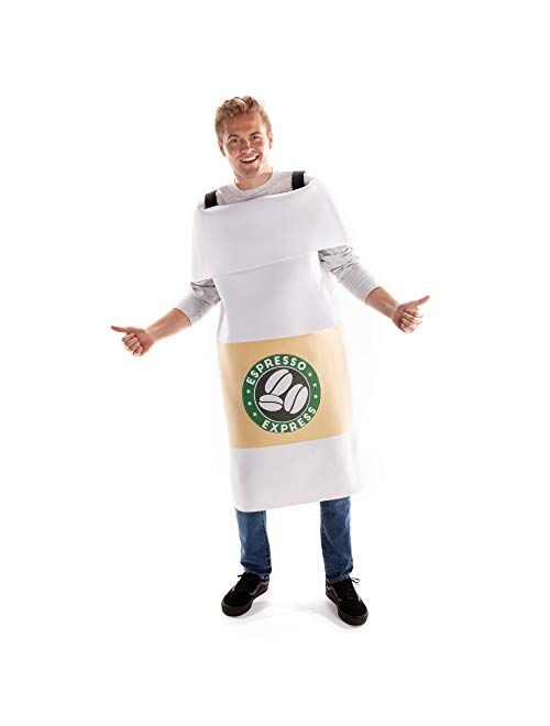 Hauntlook Venti Hot Coffee Cup Halloween Costume - Adult Unisex One Size Outfit