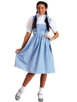Adult Dorothy Costume Women's Long Blue Gingham Dress