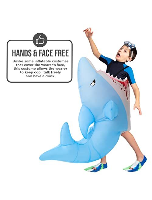 Buy Morph Inflatable Shark Costume Kids Attack Bite Outfit Halloween