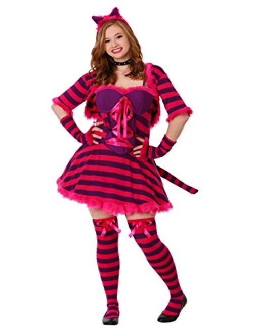 Fun Costumes Adult Plus Size Wonderland Cat Costume Sexy Wonderland Cat Costume for Women