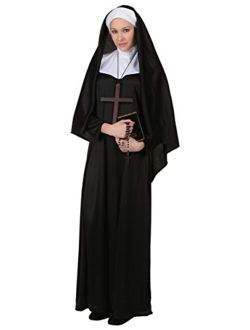 Adult Plus Size Nun Costume Traditional Nun Outfit for Women