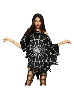 Women's Spiderweb Poncho Costume