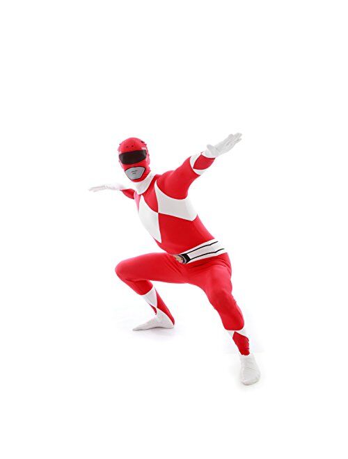 Morphsuits Red Power Ranger Costume Adult Bodysuit Superhero Halloween Costumes for Men