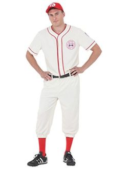Mens A League of Their Own Coach Jimmy Dugan Baseball Uniform Costume for Adults