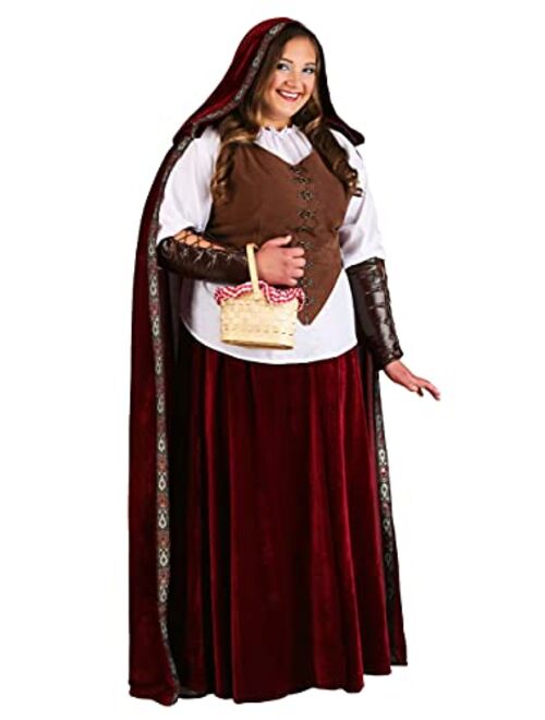 Fun Costumes Plus Size Red Riding Hood Costume for Women Deluxe Little Red Riding Hood
