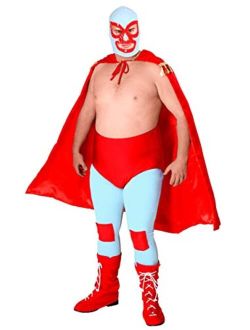 Adult Nacho Libre Costume Mexican Wrestler Costume with Luchador Mask