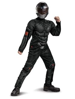 Snake Eyes Costume for Kids, Official GI Joe Costume with Muscles and Mask