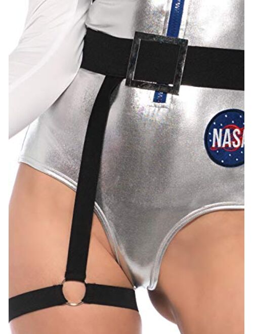 Leg Avenue Women's 3 Pc Galaxy Girl Astronaut Costume With Bodysuit, Belt, Hood