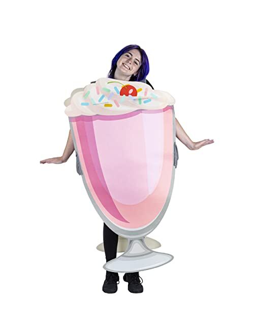 Hauntlook Strawberry Milkshake Dessert Halloween Costume - Fun Food Unisex One-Size Outfit