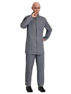 Adult Deluxe Grey Suit Costume Evil Man Suit Outfit