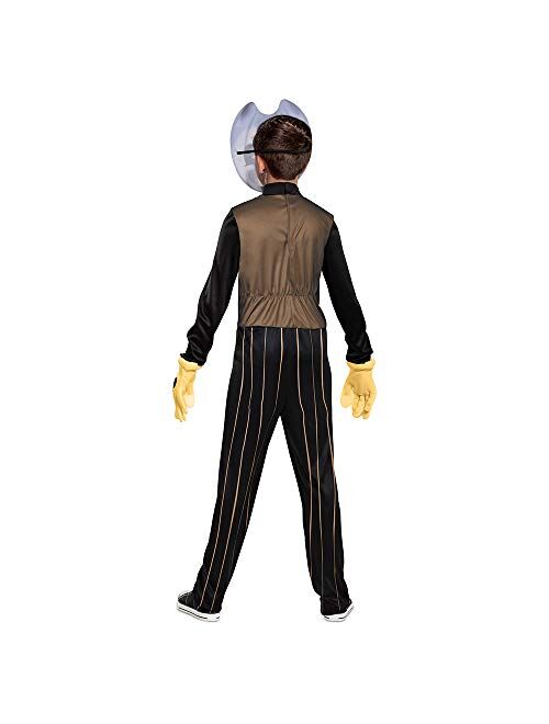 Disguise Bendy Costume for Kids, Deluxe Official Bendy and The Dark Revival Costumes with Mask and Bowtie