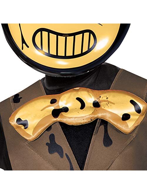 Disguise Bendy Costume for Kids, Deluxe Official Bendy and The Dark Revival Costumes with Mask and Bowtie