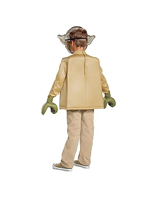 Disguise Yoda Costume for Kids, Official Lego Star Wars Costume with Mask and Robe