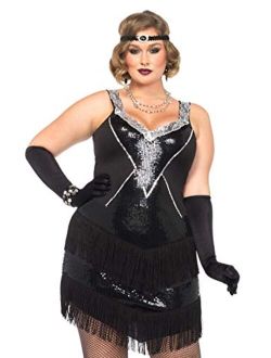 Women's Plus-Size 2 Piece Glamour Flapper Costume