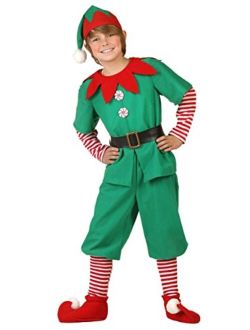 Holiday Elf Costume for Kids Boys Christmas Elf Outfit