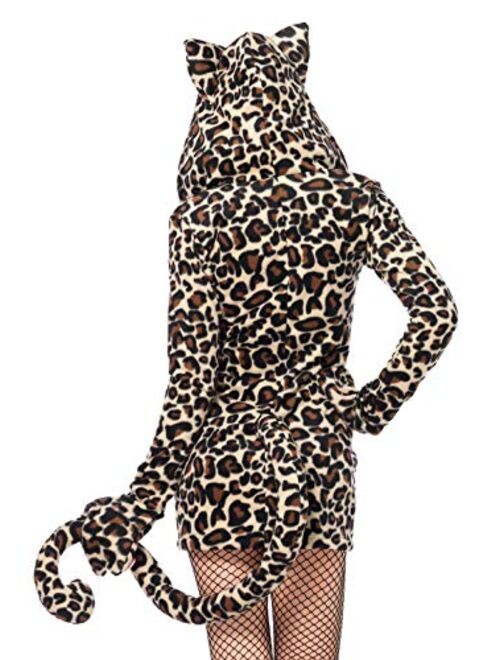 Leg Avenue Women's Cozy Leopard Hooded Dress Costume