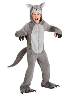 Grey Wolf Costume for Kids Child Wolf Onesie Outfit