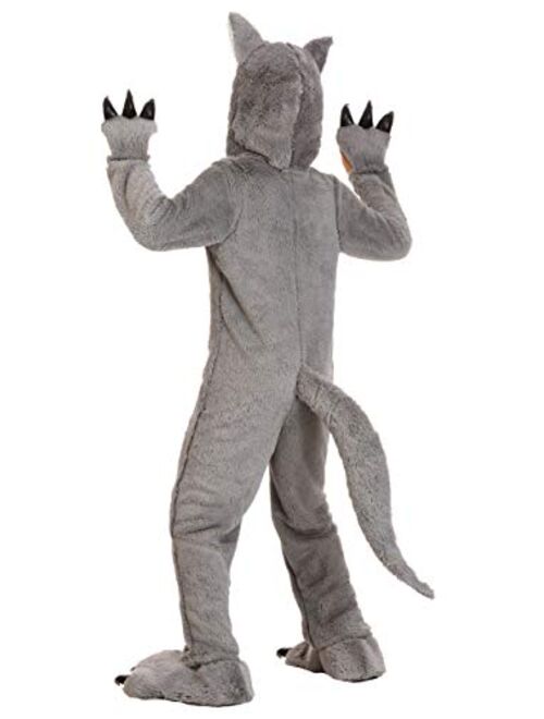 Fun Costumes Grey Wolf Costume for Kids Child Wolf Onesie Outfit