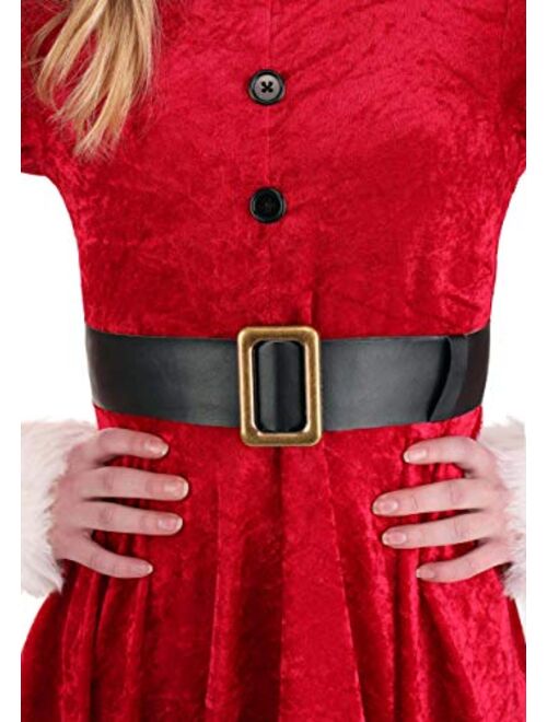 Fun Costumes Girl Mrs. Claus Costume Red Christmas Dress and Hat