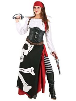Women's Pirate Costume Jolly Roger Flag Pirate Costume for Women