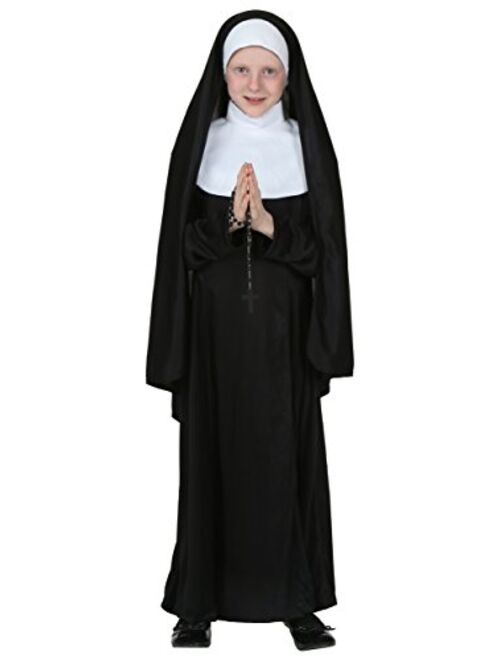 Fun Costumes Kids Nun Costume; Catholic Sister robe for Girls