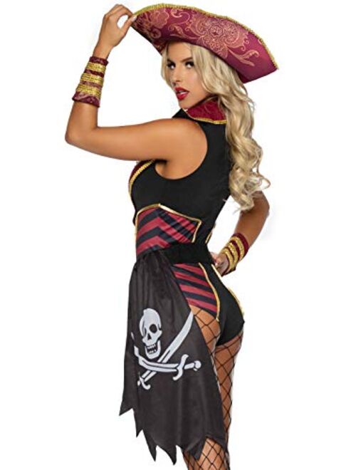Leg Avenue Women's 4 Pc Sultry Swashbuckler Pirate Costume