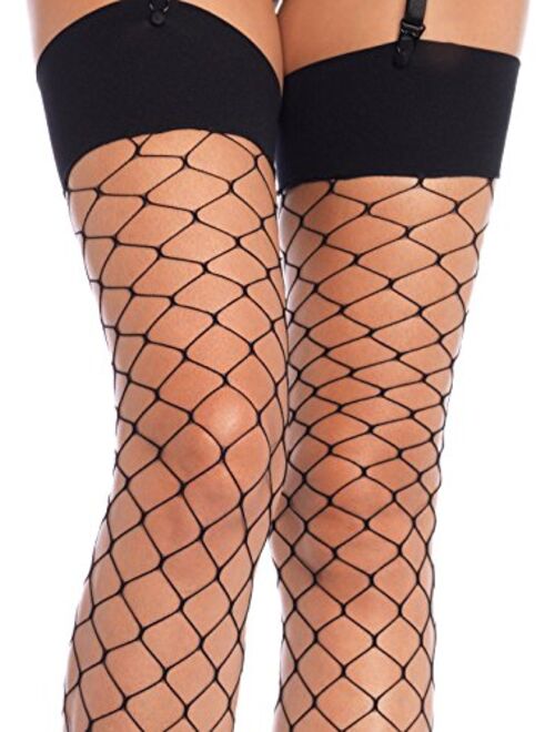 Leg Avenue Women's Wide Fishnet Thigh High Stockings