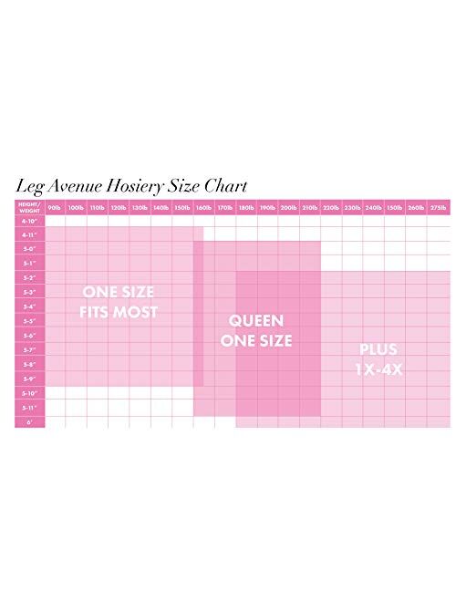 Leg Avenue womens Fishnet Lace Top Thigh High Stockings