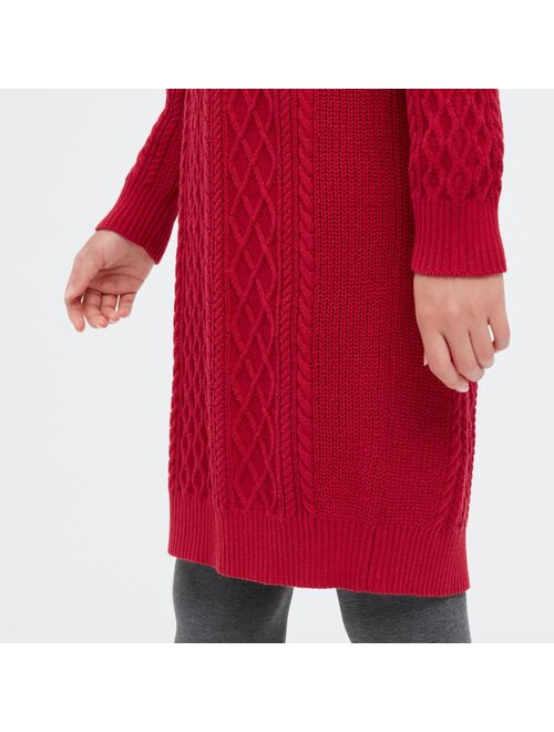 UNIQLO Cable Knit Long Sleeve Dress