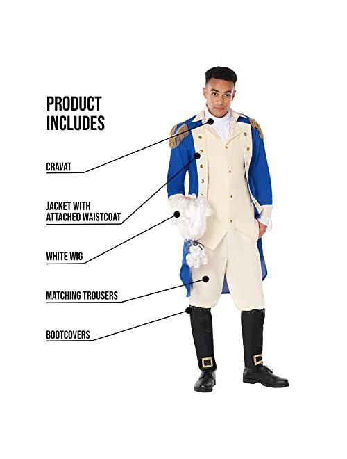 Morph Costumes George Washington Costume For Men Colonial Costume Men Adult Halloween Costume For Men