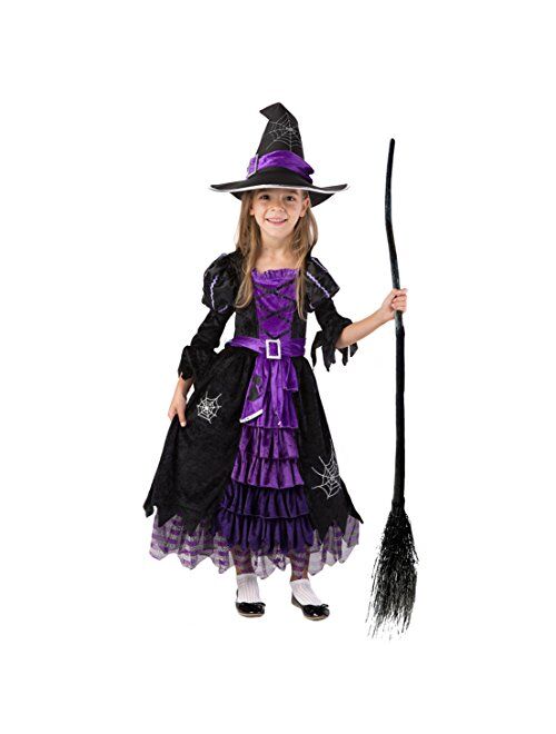 Spooktacular Creations Fairytale Witch Cute Witch Costume Deluxe Set for Girls