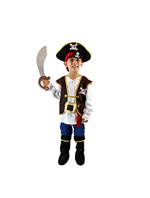 Spooktacular Creations Boys Pirate Costume for Kids Deluxe Costume Set