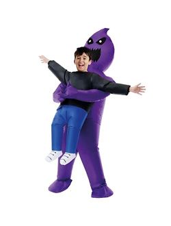Inflatable Boys Ghost Costume Kids Purple Ghoul Phantom Scary Halloween Costumes for Kids