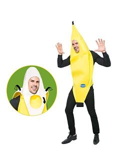 Appealing Banana Costume Adult Deluxe Set for Halloween Dress Up Party and Roleplay Cosplay