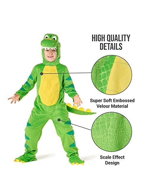 Morph Costumes Green T-REX Kids Dinosaur Costume Boys And Girls Halloween Costume Available In Sizes T2 S M