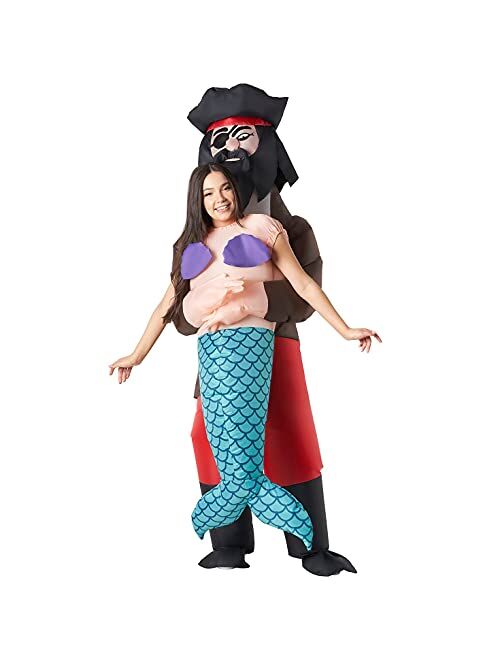 Morph Costumes Adult Inflatable Pirate Costume Pick Me Up Inflatable Mermaid Costume Blow Up Halloween Outfit