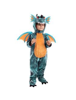 Halloween Child Unisex Purple Dragon Costume Deluxe Dinosaurs Costume Set for kids Toddler Halloween Infant Trick or Treating Party, Dress Up-3T