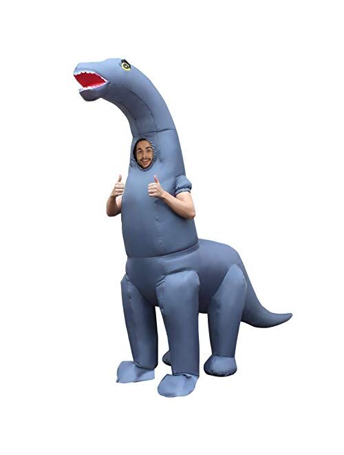 Morph Inflatable Dinosaur Costume Adult Diplodocus Costume Blow Up Halloween Costumes for Adults