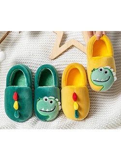 Caistre Toddler Slippers for Girls Boys Dinosaur Slipper Kids House Slippers Winter Warm Slippers Soft Kids Bedroom Slippers