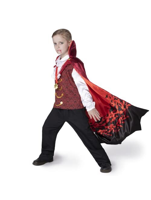 Spooktacular Creations Boys Royal Halloween Vampire Costume, Kids Dracula Costume for Halloween Dress Up Party, Role Playing