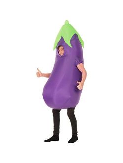 Giant Inflatable Eggplant Emoji Halloween Costume for Adults