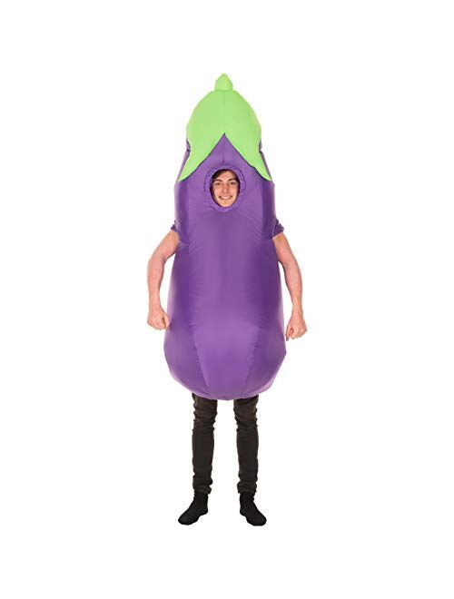 Morph Giant Inflatable Eggplant Emoji Halloween Costume for Adults