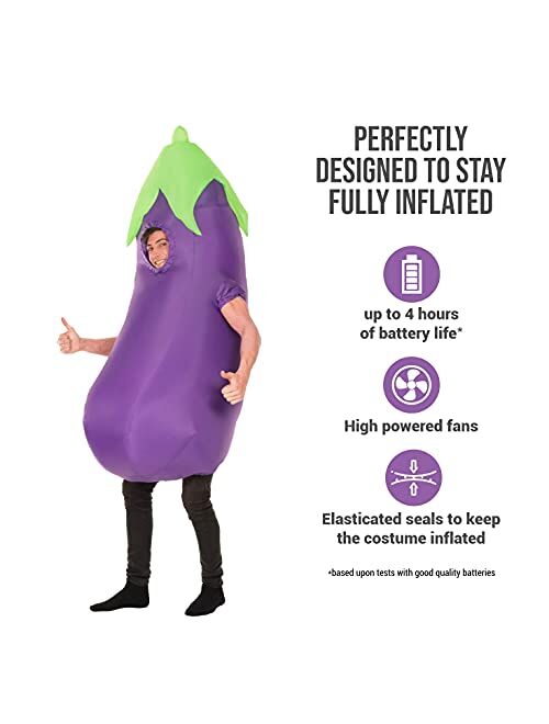 Morph Giant Inflatable Eggplant Emoji Halloween Costume for Adults
