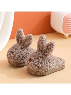 ZHENTAO Toddler Girls Slippers Boys Girls Fluffy Home Slippers Winter Warm Indoor Cute Bunny Shoes