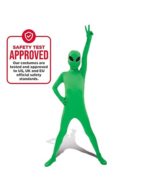 Morphsuits Alien Costume Kids Green Alien Costume Bodysuit Kids Halloween Costume Small