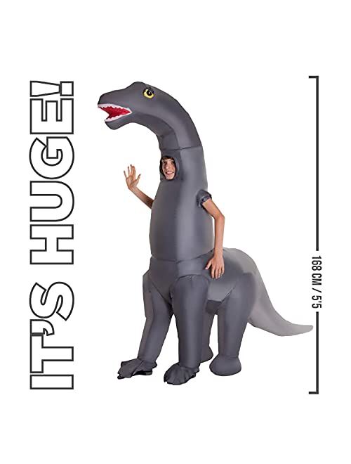 Morphsuits Giant and Kids Skeleton Diplodocus Inflatable Kids Costume