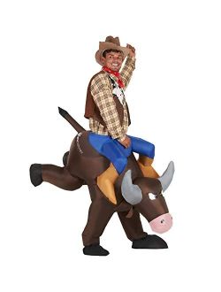 Morph Yee Haw Inflatable Bucking Bronco Rodeo Bull Rider Ride-on Costume for Adults